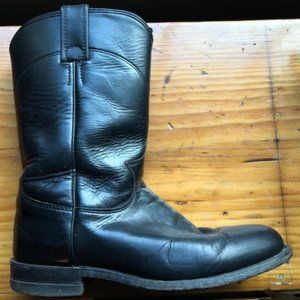 VINTAGE Justin Roper Women's Cowboy Boots (Black 7B)